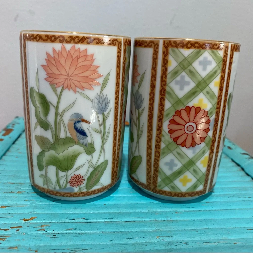 Vintage Pier 1 Imports Made In Japan Juice Glasses Tumblers